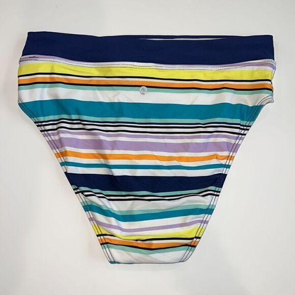 NWOT Next Tabata High Waist & High Leg
Bikini Bottom Small Navy Striped - Picture 2 of 8